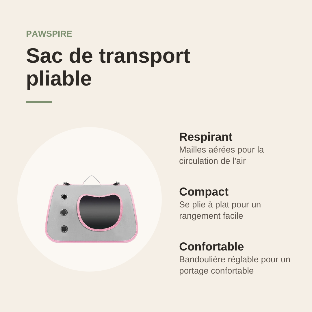 Sac de transport pliable Pawspire, avantages