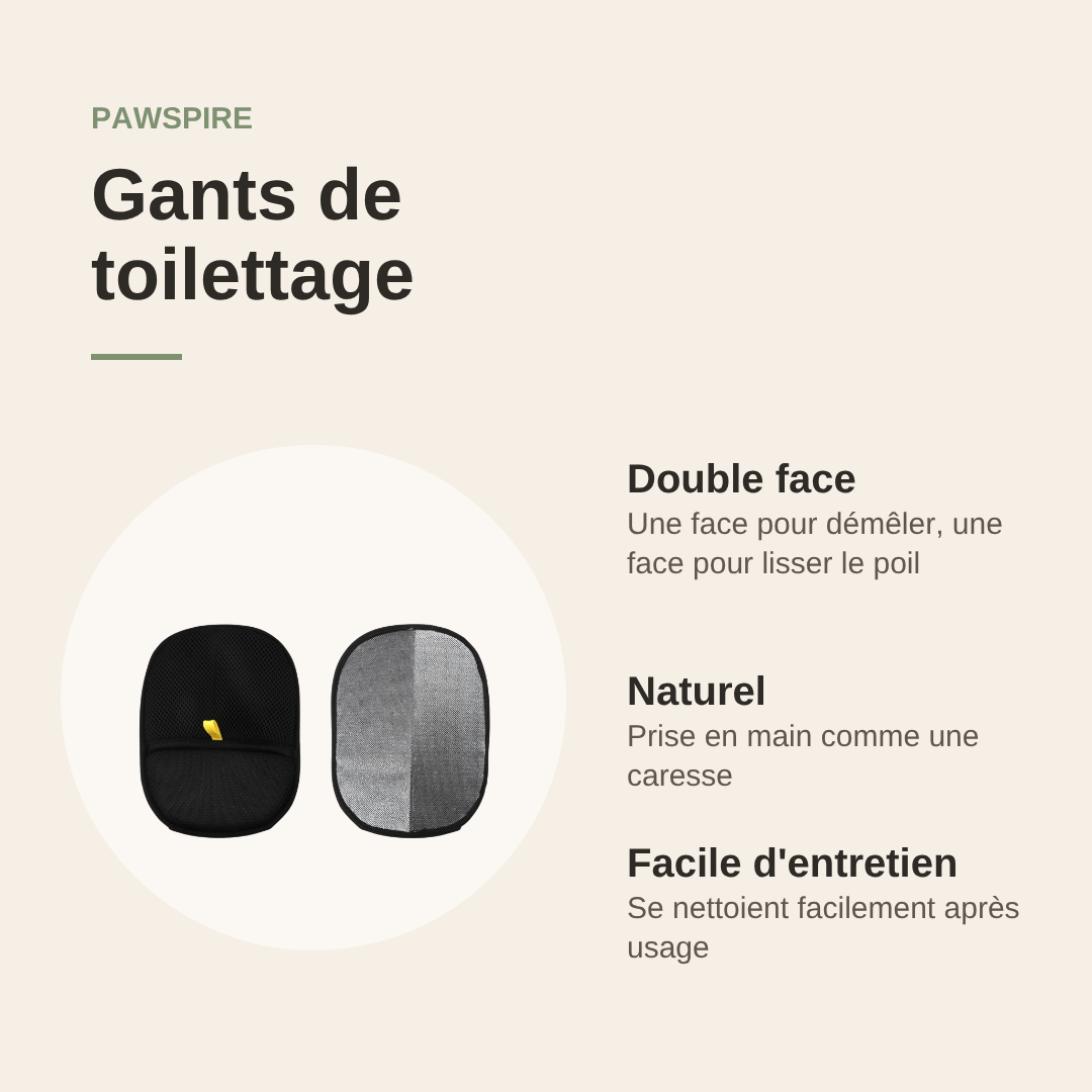 Gants de toilettage réutilisables Pawspire, image principale