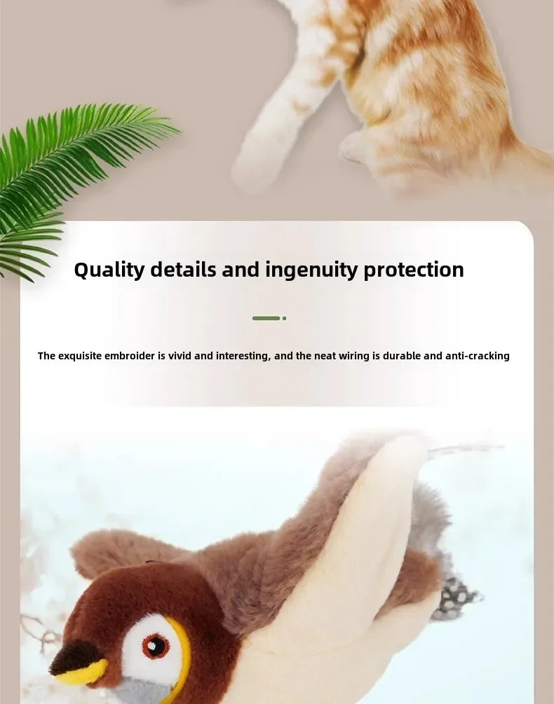 Sensor-Activated Flapping Bird Toy for Cats – Pawspire