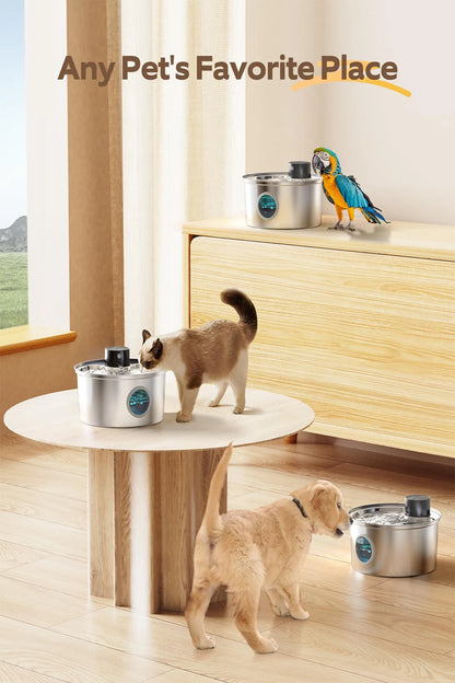 Automatic Stainless Steel Cat Water Fountain