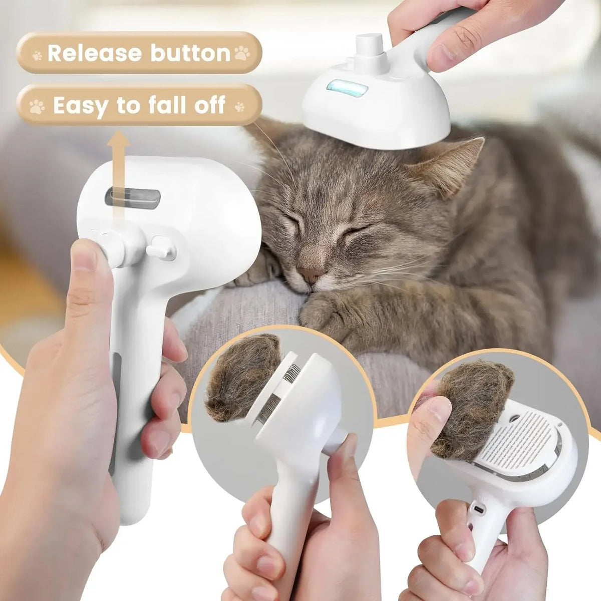 Steam Powered Pet Grooming Brush – Pawspire