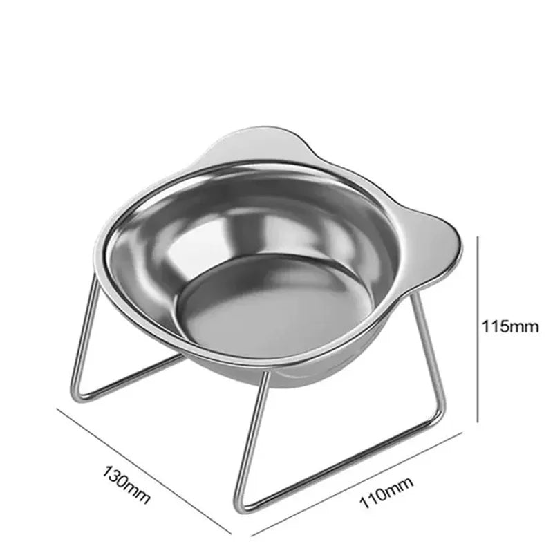 Elevated Stainless Steel Cat Bowl