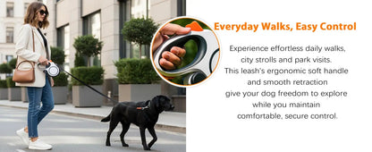 Retractable Leash with Dog Collar – Pawspire