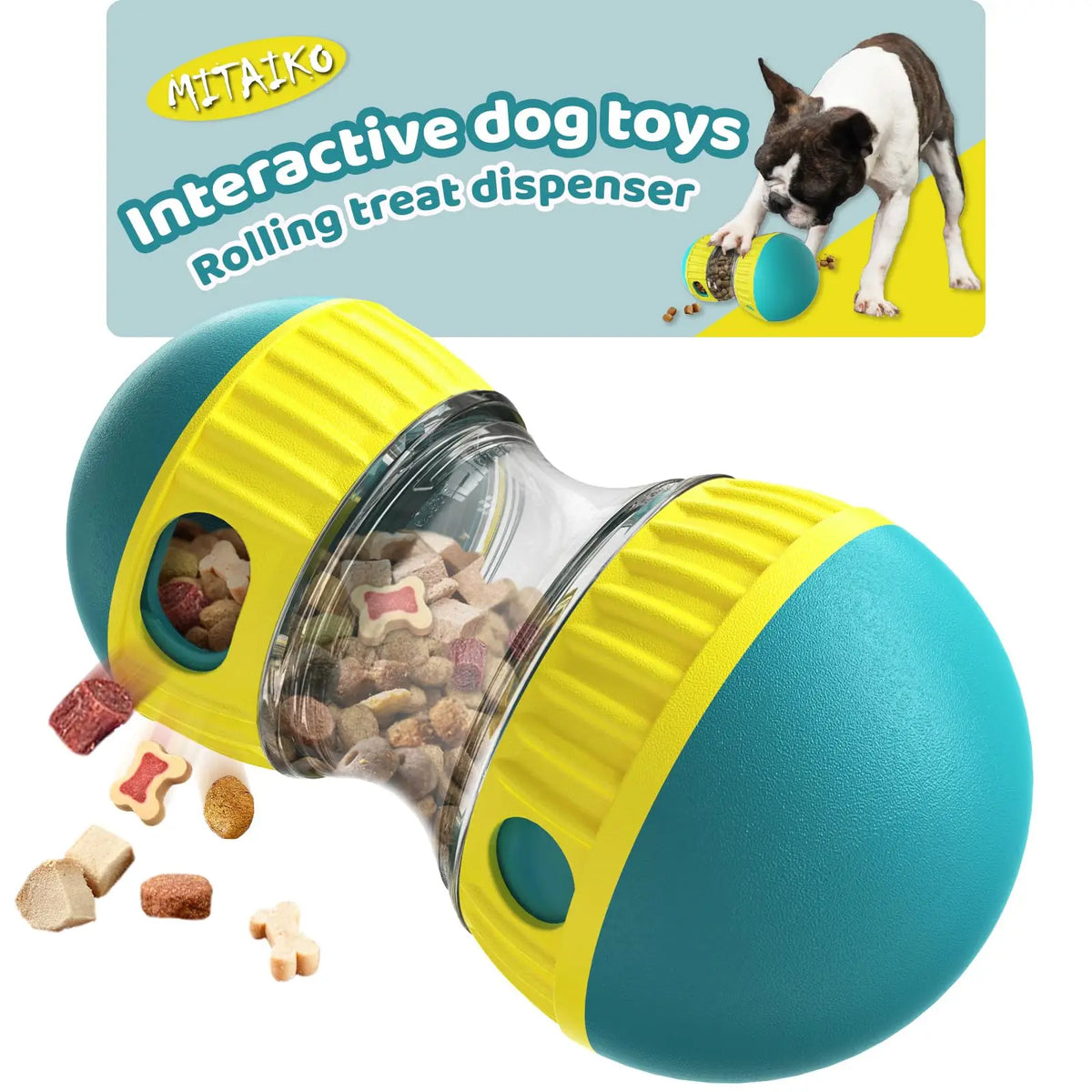 Balle distributrice de friandises réglable pour chien