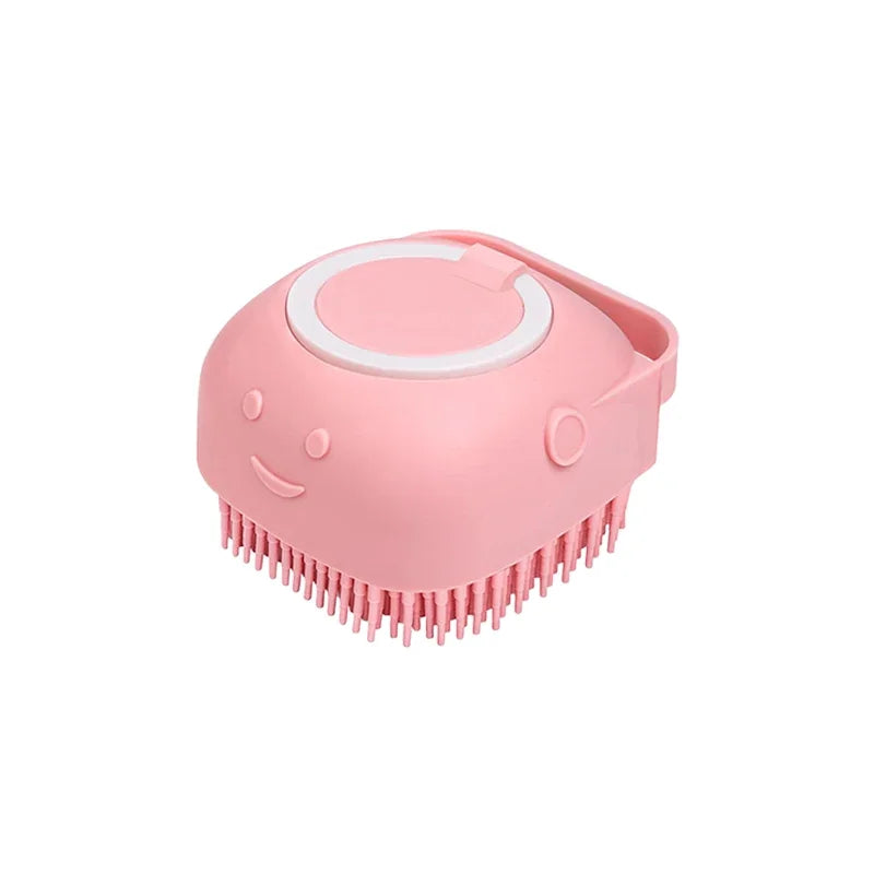 Brosse de bain en silicone pour chien et chat