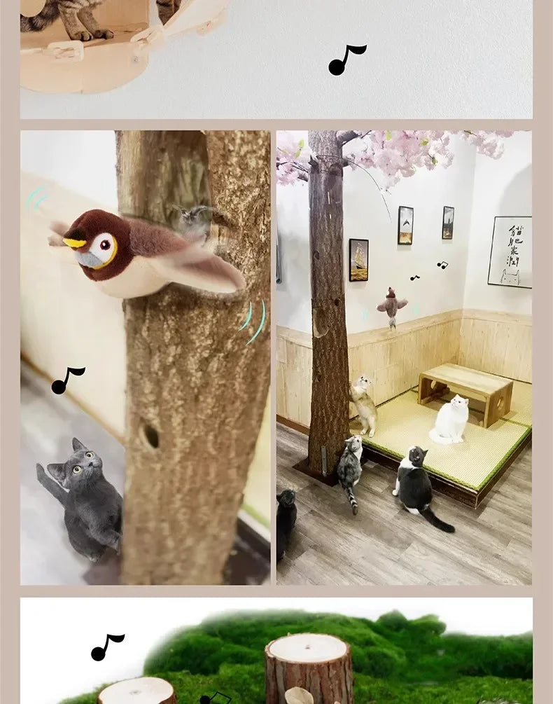 Interactive Bird Cat Toy with Flapping Action – Pawspire