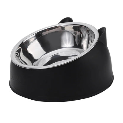 Tilted Stainless Steel Pet Bowl