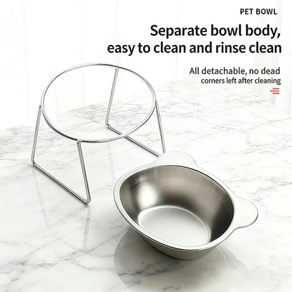Elevated Stainless Steel Cat Bowl