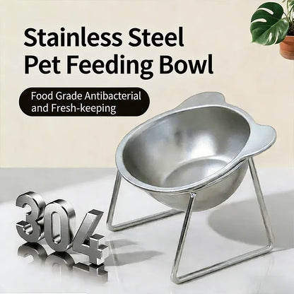 Elevated Stainless Steel Cat Bowl