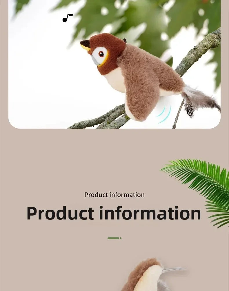 Interactive Bird Cat Toy with Flapping Action – Pawspire