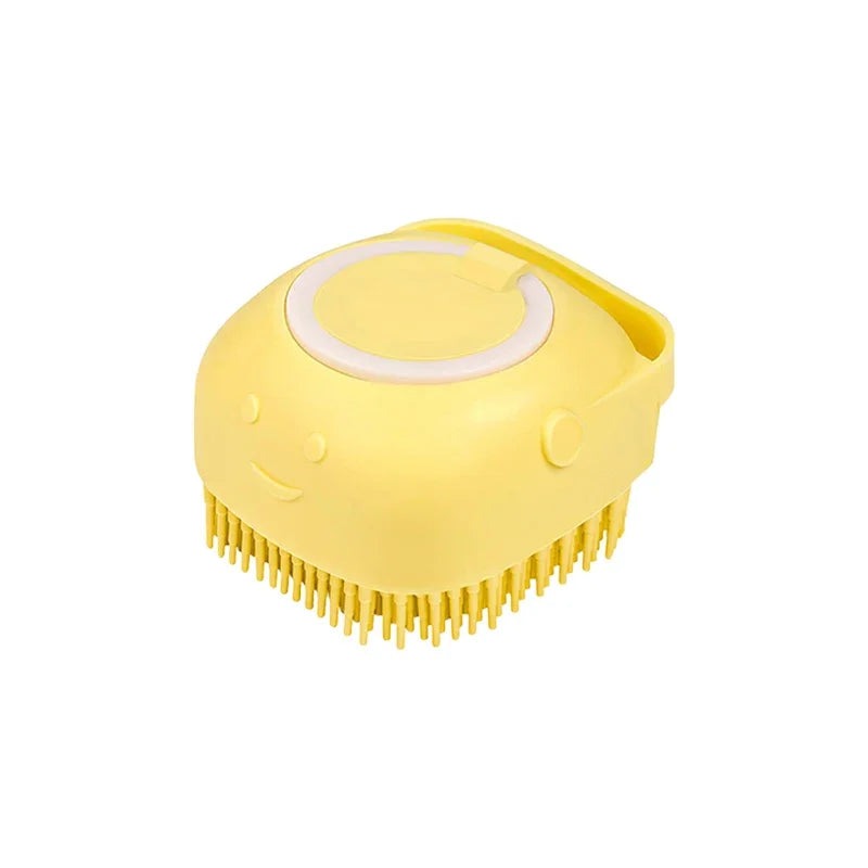 Brosse de bain en silicone pour chien et chat