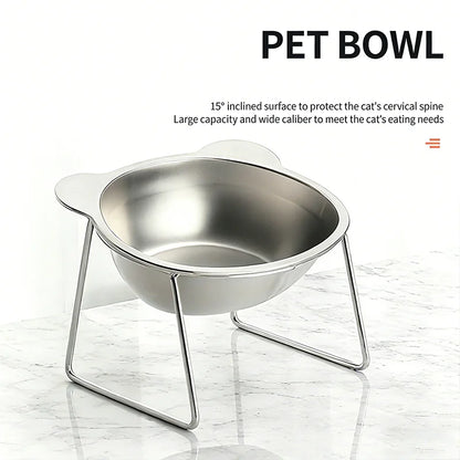 Elevated Stainless Steel Cat Bowl