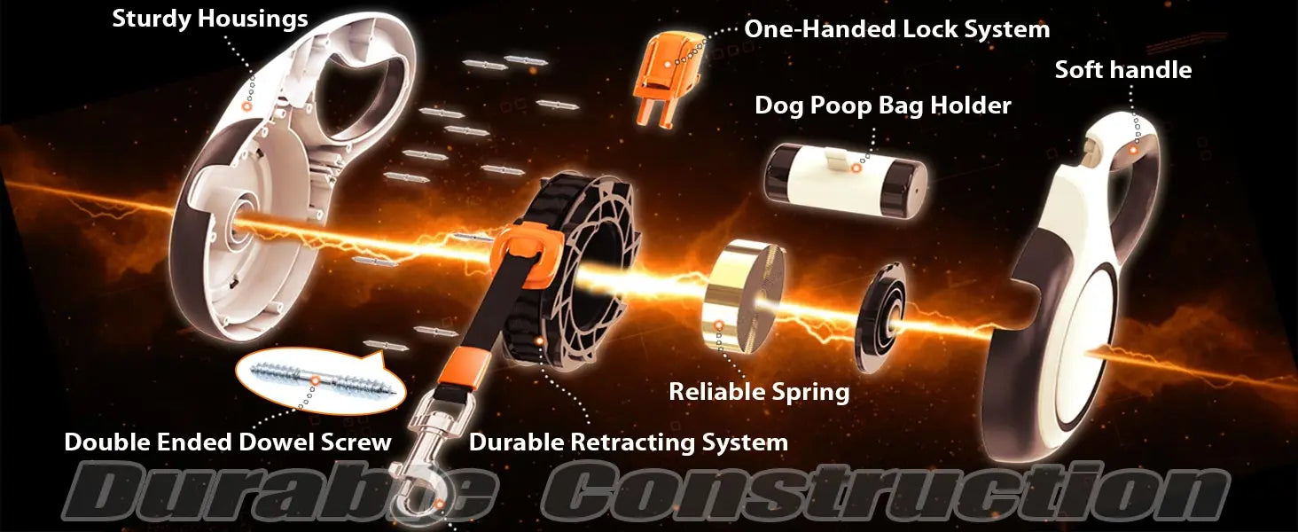 Retractable Leash with Dog Collar – Pawspire