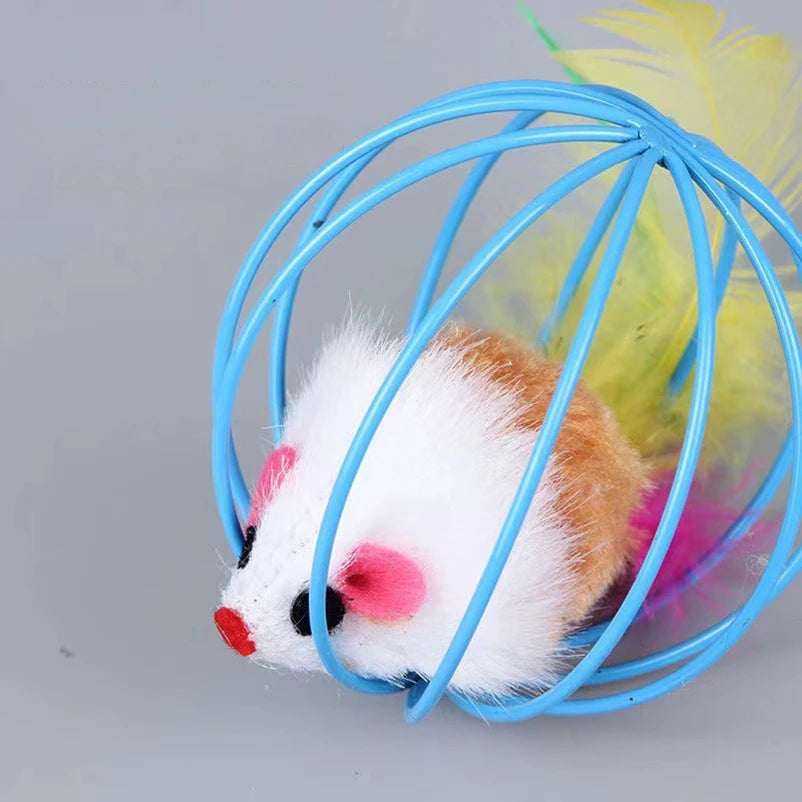 Souris en peluche pour chat, coloris assortis