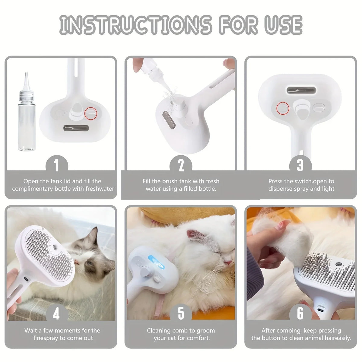 Steam Powered Pet Grooming Brush – Pawspire