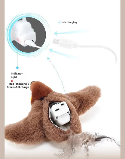 Sensor-Activated Flapping Bird Toy for Cats – Pawspire