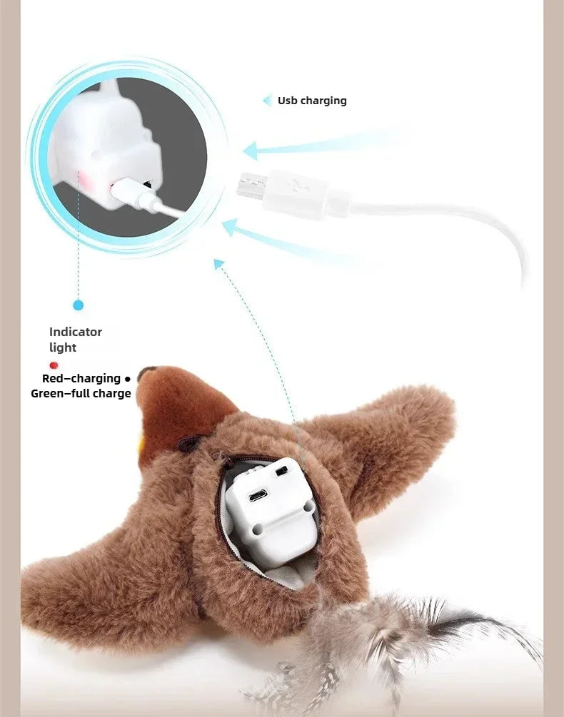 Sensor-Activated Flapping Bird Toy for Cats – Pawspire