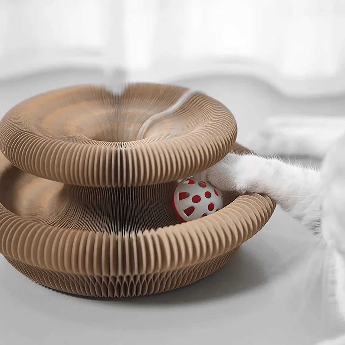 Multi-Level Cat Scratcher with Bell and Catnip – Pawspire
