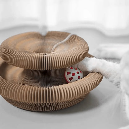 Multi-Level Cat Scratcher with Bell and Catnip – Pawspire