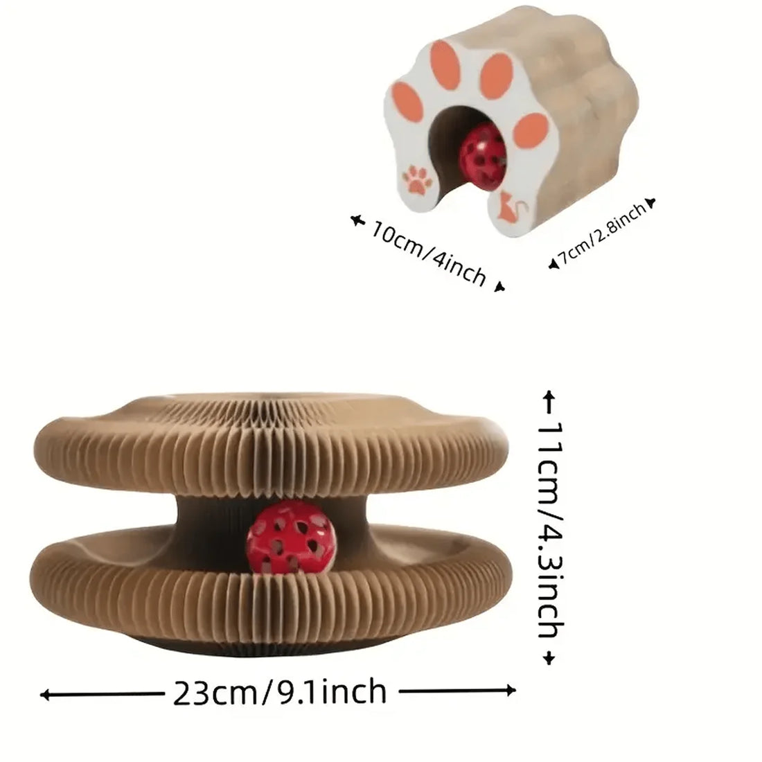 Griffoir pliable multi-niveaux avec clochette pour chat