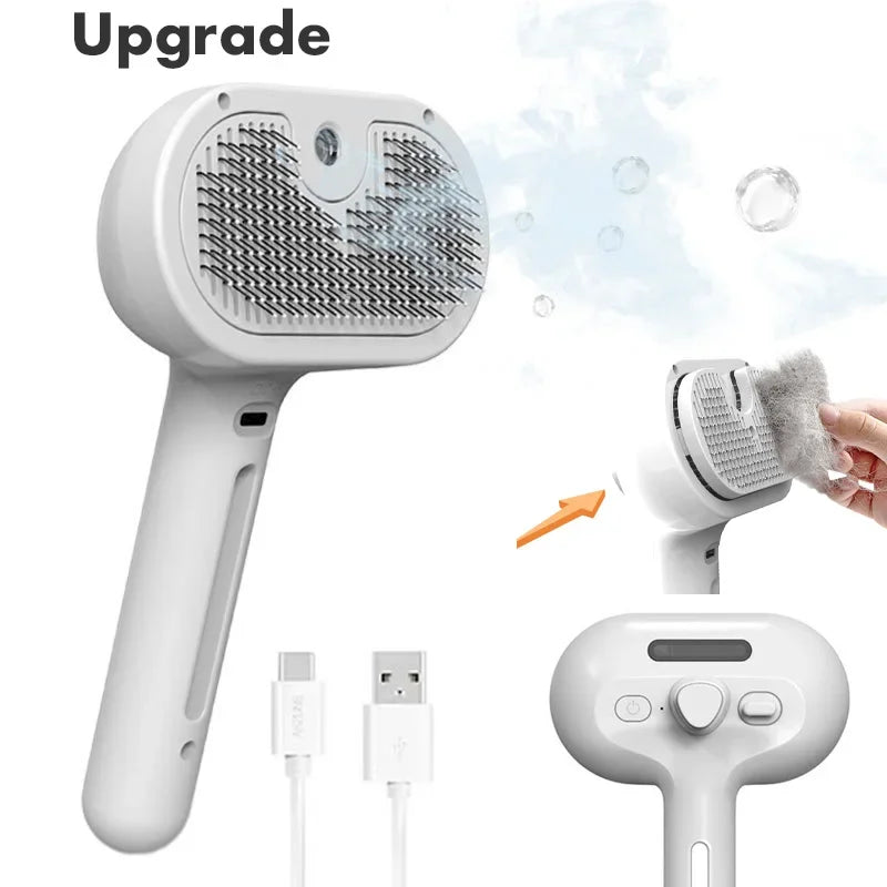 Brosse de toilettage à vapeur pour chien et chat