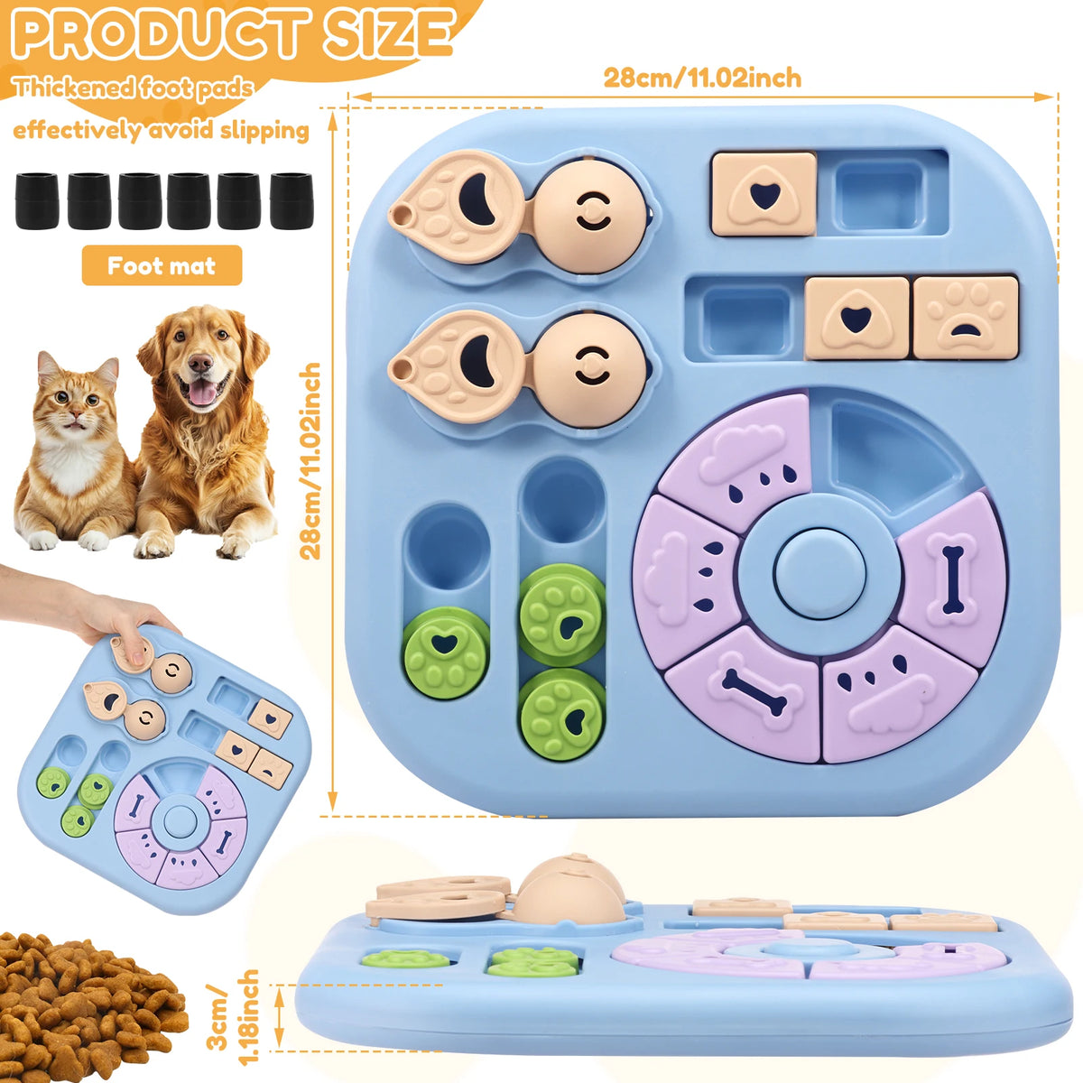Jouet puzzle distributeur de croquettes pour chien
