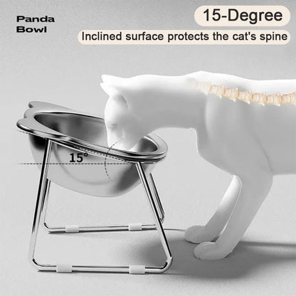 Elevated Stainless Steel Cat Bowl
