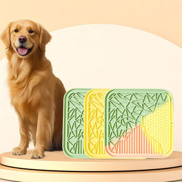 Tapis de léchage en silicone anti-glouton pour chien et chat