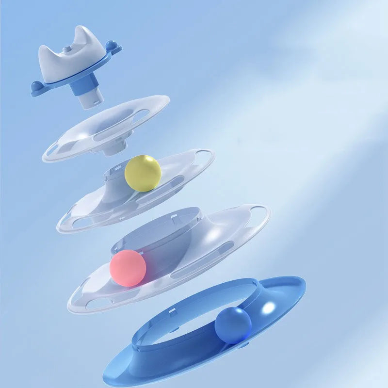 Tour de jeux interactive à balles pour chat