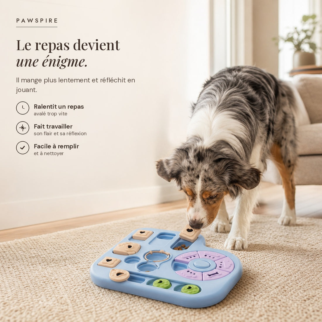Jouet puzzle distributeur de croquettes Pawspire, image principale