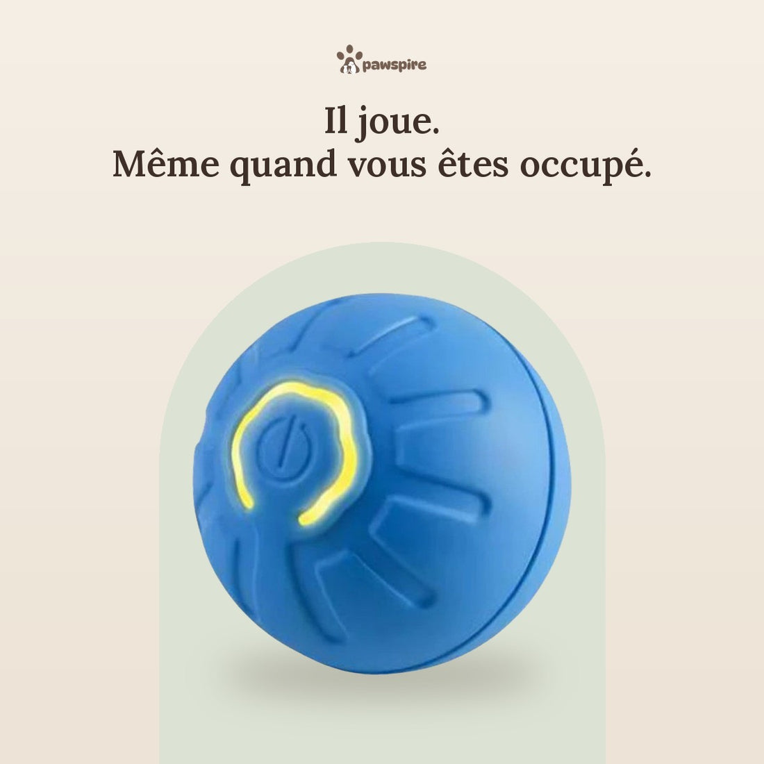 Balle interactive automatique Pawspire, image principale