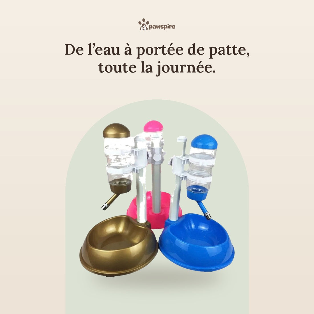 Gamelle à eau automatique 2-en-1 Pawspire, image principale