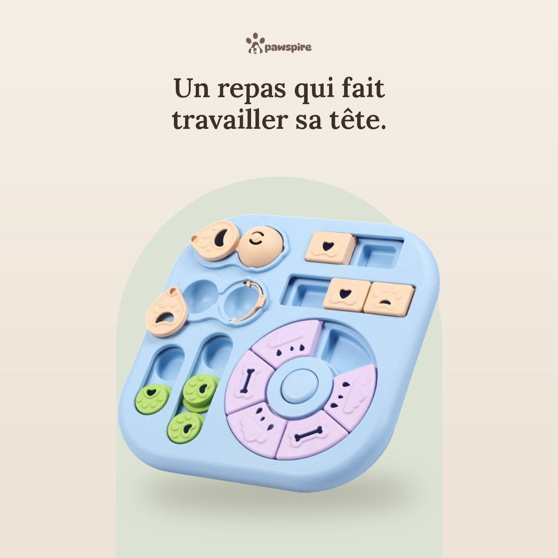 Jouet puzzle distributeur de croquettes Pawspire, image principale