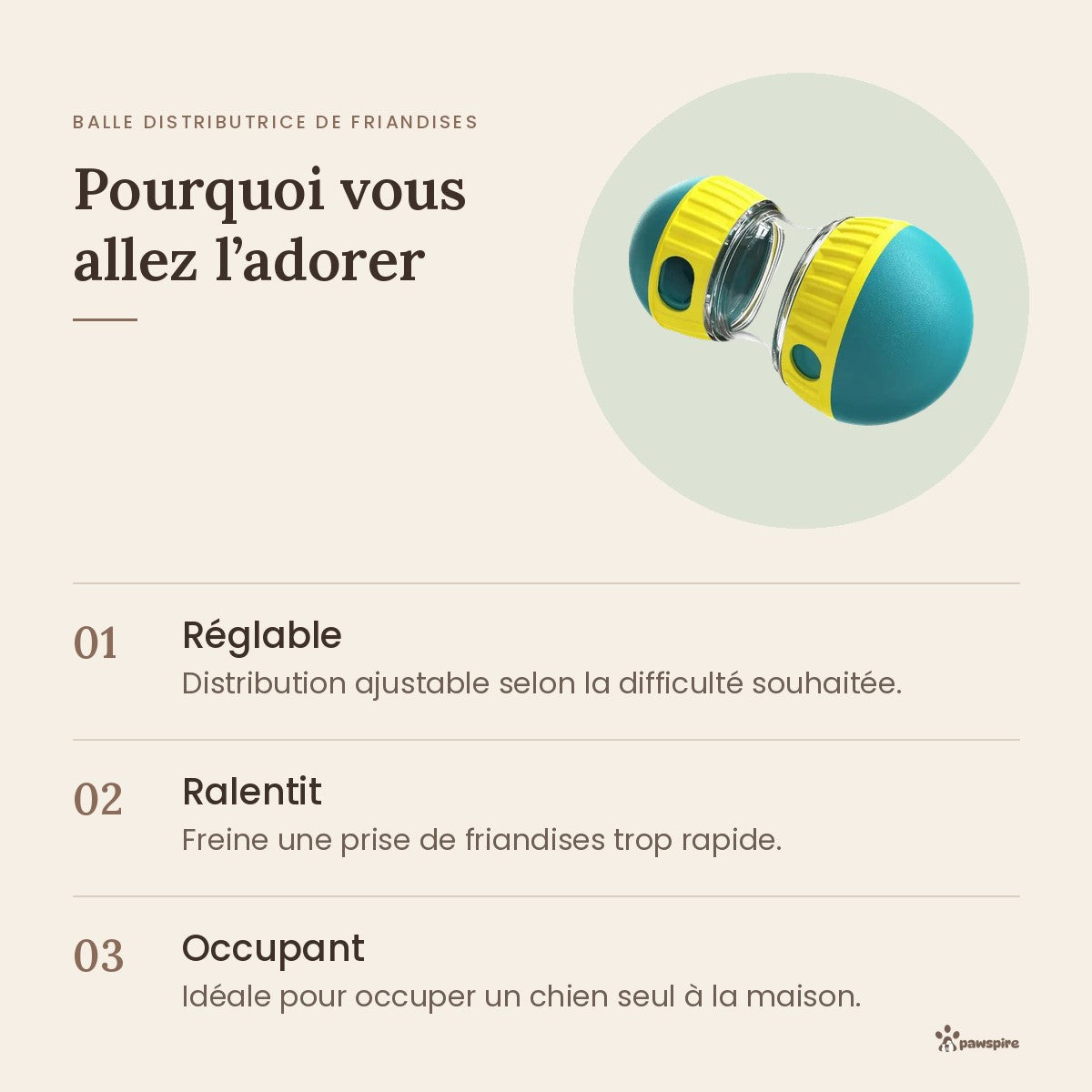 Balle distributrice de friandises Pawspire : pourquoi vous allez l'adorer