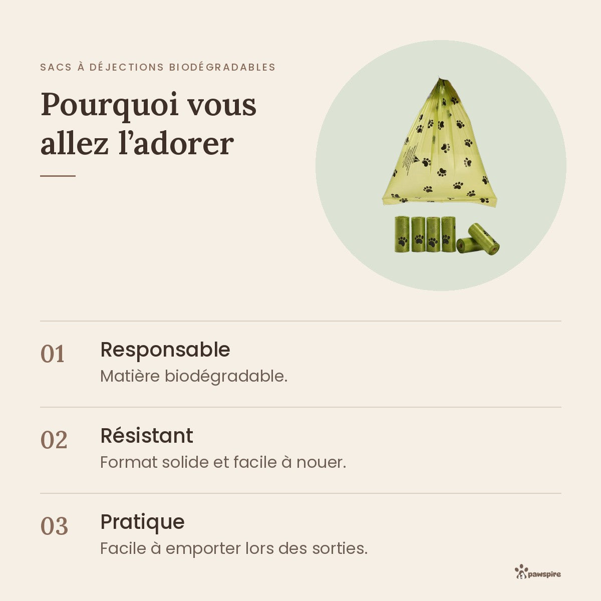 Sacs à déjections biodégradables Pawspire : pourquoi vous allez l'adorer